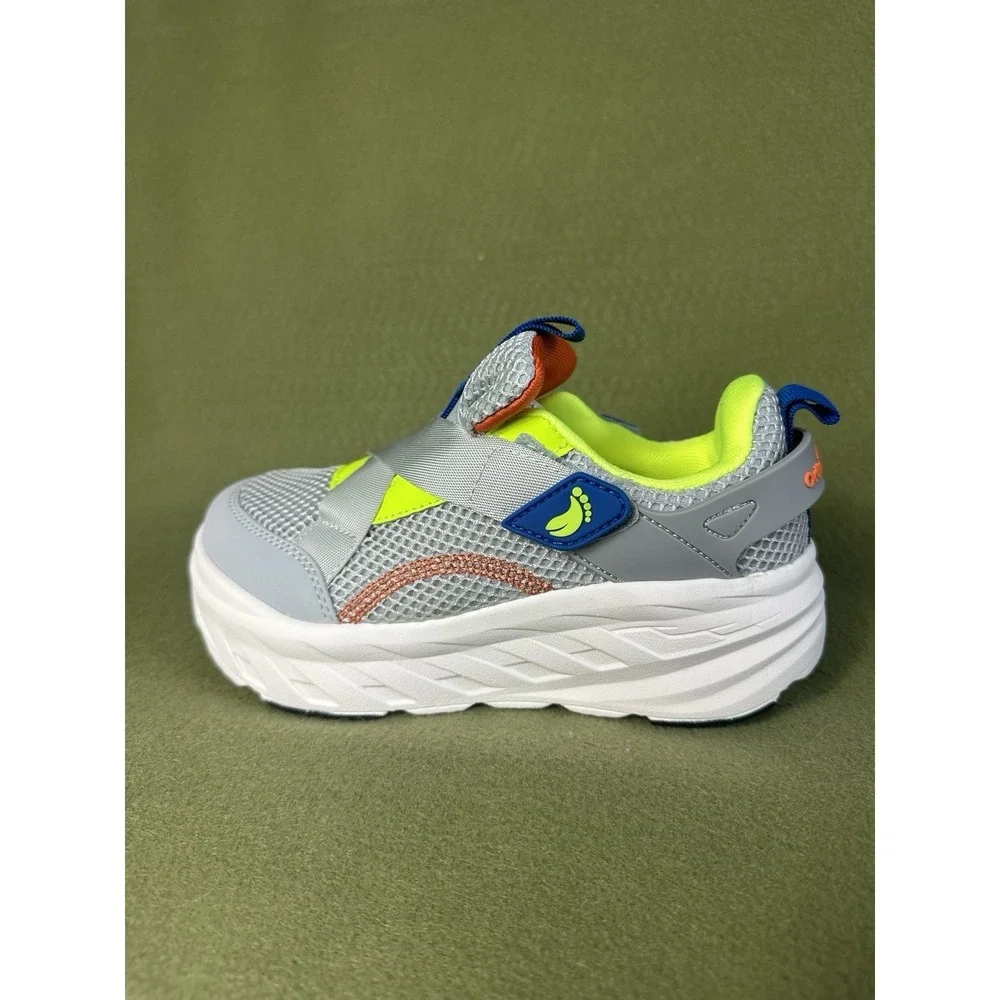 OrthoComfoot Kids Orthopedic Shoes Size 1 Wide US / 32 EU Gray Neon New